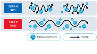 短波長光長波長光